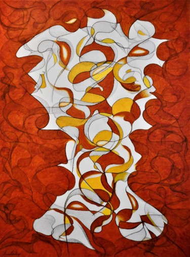 Malerei mit dem Titel "'EL GRITO' 2009" von Manuel Santiago, Original-Kunstwerk, Öl Auf Keilrahmen aus Holz montiert