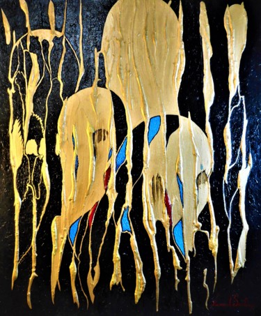 Peinture intitulée "'FUSION'  2007" par Manuel Santiago, Œuvre d'art originale, Huile Monté sur Châssis en bois