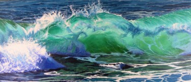 Painting titled "Gentle wave" by Mantas Naulickas, Original Artwork, Oil