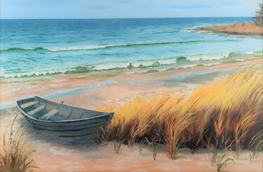 Painting titled "A seaside classic" by Mantas Naulickas, Original Artwork, Oil