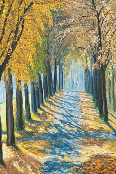 Painting titled "Autumn beauty" by Mantas Naulickas, Original Artwork, Oil