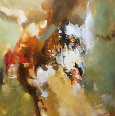 Pintura intitulada "Abstraction" por Elena Rezaeva, Obras de arte originais, Óleo