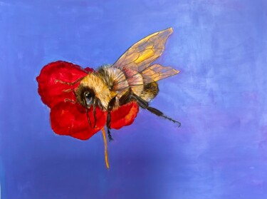 Картина под названием "L’abeille" - Valerie Laubie, Подлинное произведение искусства, Акрил