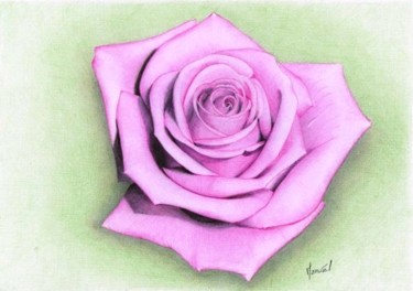 Dessin intitulée "la-rose" par Manu Draftsman, Œuvre d'art originale