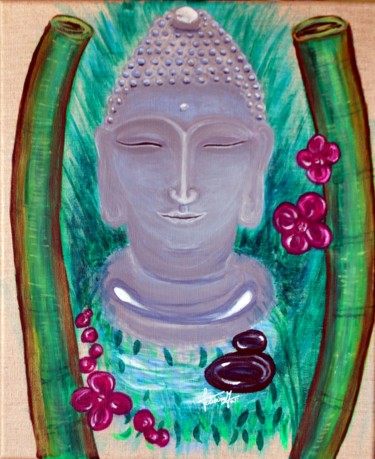 Peinture intitulée "zen-boudda" par Emmanuel Ferreira, Œuvre d'art originale, Acrylique