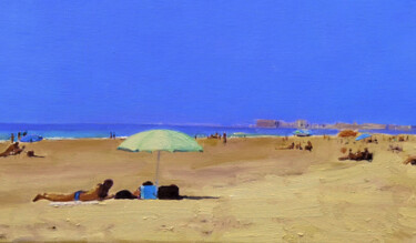 Malerei mit dem Titel "Playa II" von Manu Reina, Original-Kunstwerk, Öl