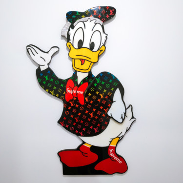 Donald The Tourist (XL Size) Sculpture intitulée "Donald The Tourist…" par This Is Not A Toy, Œuvre d'art originale, Bombe aérosol