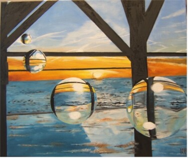 Peinture intitulée "Escale des bulles a…" par Manu Surreabulliste, Œuvre d'art originale