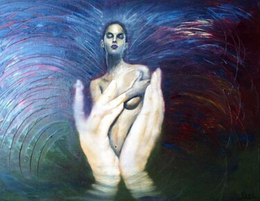 Peinture intitulée "la femme renaissance" par Manu Surreabulliste, Œuvre d'art originale