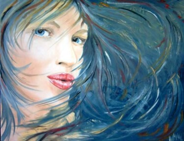 Peinture intitulée "le vent" par Manu Surreabulliste, Œuvre d'art originale