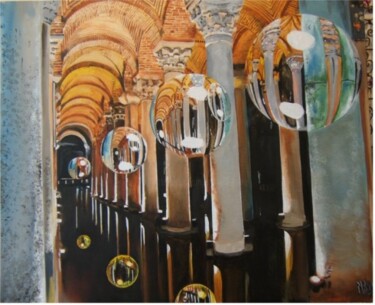 Peinture intitulée "LA CITERNE BASILIQU…" par Manu Surreabulliste, Œuvre d'art originale