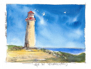 Painting titled "Cape du Couedic, Ka…" by Manu Toxxic, Original Artwork, Watercolor
