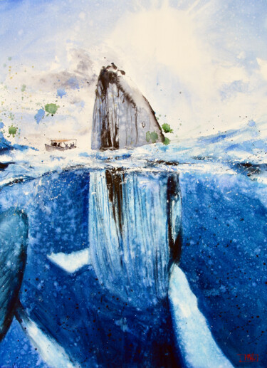 Peinture intitulée "05 - La curieuse (L…" par Manu Toxxic, Œuvre d'art originale, Aquarelle