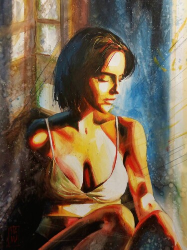 Malarstwo zatytułowany „Melissa” autorstwa Manu Toxxic, Oryginalna praca, Akwarela