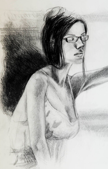 Рисунок под названием "Woman (famous photo)" - Manu Toxxic, Подлинное произведение искусства, Пастель
