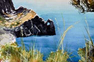 Peinture intitulée "Le petit arc sur la…" par Manu Toxxic, Œuvre d'art originale, Aquarelle