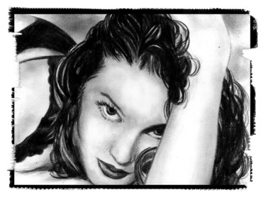 Drawing titled "Spanish girl" by Manu Toxxic, Original Artwork, Charcoal