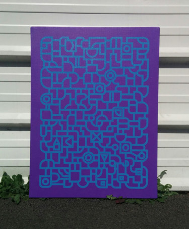 Painting titled "Manu Zed - Purple R…" by Manu Zed, Original Artwork, Acrylic