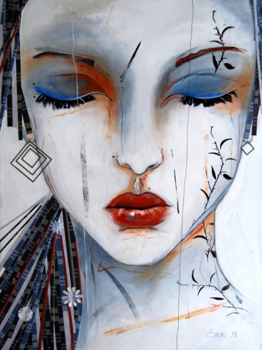 Peinture intitulée "Suzane" par Emmanuelle Martin, Œuvre d'art originale, Acrylique