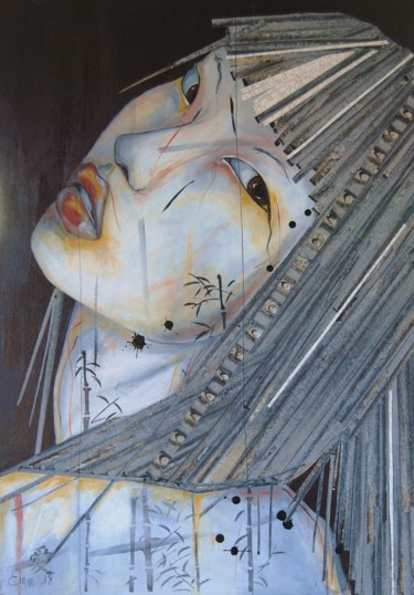 Malarstwo zatytułowany „Kim-Yun” autorstwa Emmanuelle Martin, Oryginalna praca, Akryl