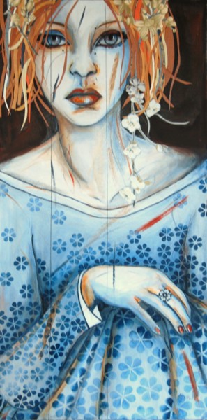 Peinture intitulée "Circé" par Emmanuelle Martin, Œuvre d'art originale, Acrylique Monté sur Carton