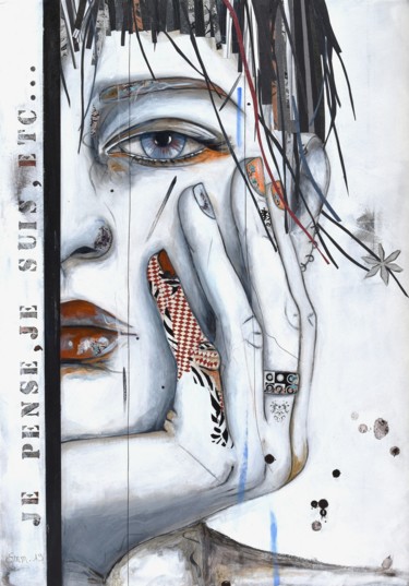 Peinture intitulée "Renée" par Emmanuelle Martin, Œuvre d'art originale, Acrylique