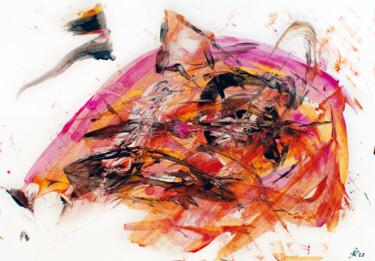 Картина под названием "Witch & Fox" - Manuel Backer, Подлинное произведение искусства, Акрил