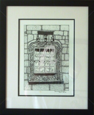 Desenho intitulada "janela-d-el-rei-gua…" por Assunção Carreto, Obras de arte originais, Tinta