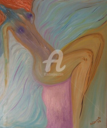 Pintura intitulada "mulher-borboleta.jpg" por Assunção Carreto, Obras de arte originais, Óleo