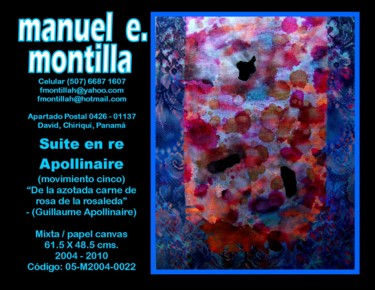 Peinture intitulée "montilla-05-m2004-0…" par Manuel E. Montilla, Œuvre d'art originale, Autre