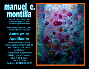 Pittura intitolato "montilla-04-m2004-0…" da Manuel E. Montilla, Opera d'arte originale, Olio
