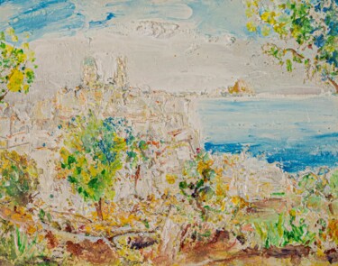 Pittura intitolato "Altea ciudad3022" da Manuel García Gil, Opera d'arte originale, Olio