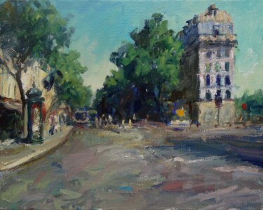 Painting titled "Boulevard Beaumarch…" by Manuel Leonardi, Original Artwork, Oil