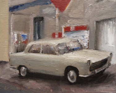 Peinture intitulée "404 peugeot" par Manuel Leonardi, Œuvre d'art originale, Huile