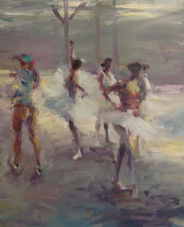 Peinture intitulée "Danseuses" par Manuel Leonardi, Œuvre d'art originale, Huile