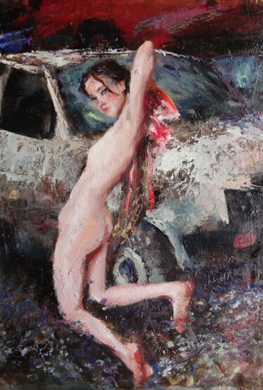 Peinture intitulée "Julie la feraille" par Manuel Leonardi, Œuvre d'art originale, Huile