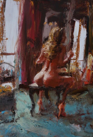 Painting titled "Chantal Octobre" by Manuel Leonardi, Original Artwork, Oil