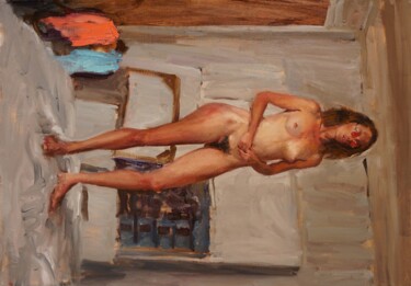绘画 标题为“Pauline born to kill” 由Manuel Leonardi, 原创艺术品, 油 安装在木质担架架上