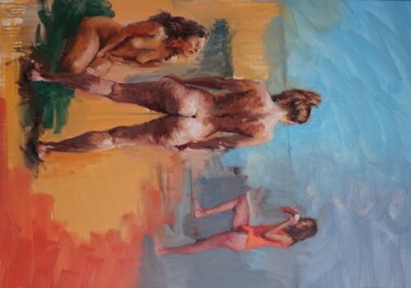 Peinture intitulée "Etude de femmes" par Manuel Leonardi, Œuvre d'art originale, Huile