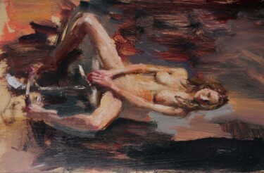 Painting titled "Vanessa" by Manuel Leonardi, Original Artwork, Oil
