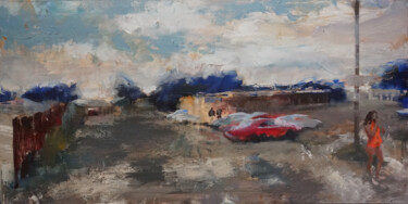 Painting titled "Parking 2" by Manuel Leonardi, Original Artwork, Oil