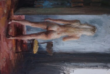 Painting titled "Les archives" by Manuel Leonardi, Original Artwork, Oil