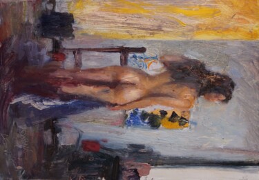 Painting titled "Daphné" by Manuel Leonardi, Original Artwork, Oil