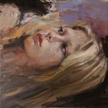 Malerei mit dem Titel "Blonde 2020" von Manuel Leonardi, Original-Kunstwerk, Öl