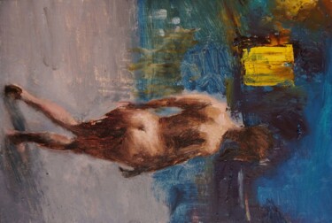 Malerei mit dem Titel "Louves" von Manuel Leonardi, Original-Kunstwerk, Öl