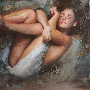 Peinture intitulée "Mademoiselle rêve" par Manuel Leonardi, Œuvre d'art originale, Huile