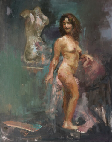 Pintura intitulada "Danseuse" por Manuel Leonardi, Obras de arte originais, Óleo