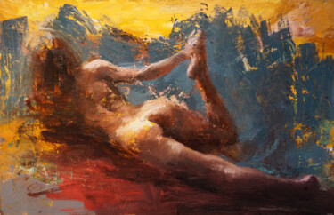 Картина под названием "Victoire au soleil" - Manuel Leonardi, Подлинное произведение искусства, Масло