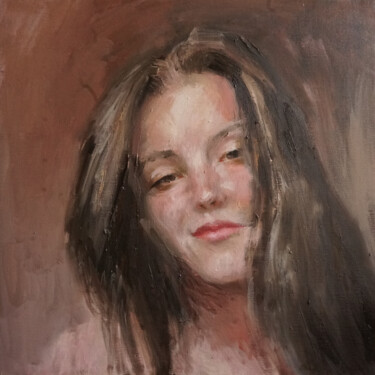 Painting titled "Clara" by Manuel Leonardi, Original Artwork, Oil