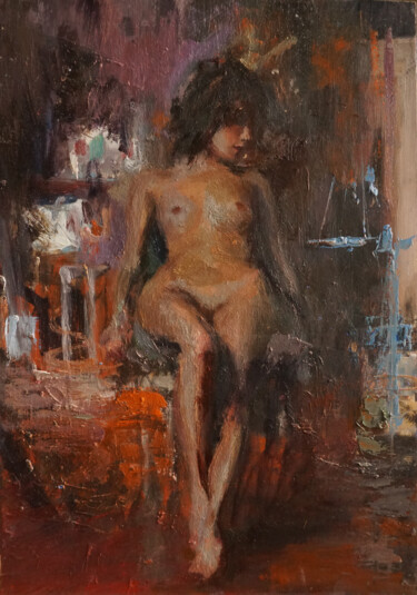 Painting titled "Myriam" by Manuel Leonardi, Original Artwork, Oil